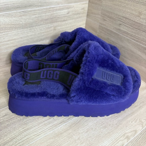 UGG Purple Logo Disco Slide Slipper Size 10 EUC - Picture 13 of 14